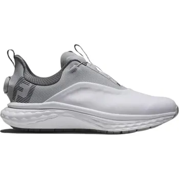 FootJoy Quantum BOA pánské golfové boty, bílo/šedé bílé, standardní, bez spajků, BOA systém, 42.5