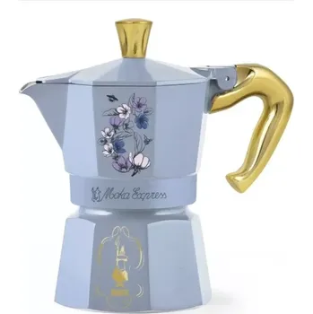 Konvice na čaj Bialetti Moka Express Bridgerton 3 šálky (Moka konvička - modrá - 3 šálky)