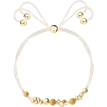 Náramek Náramek se zirkony a prvky ze žlutého zlata - kuličky - AP541-5010