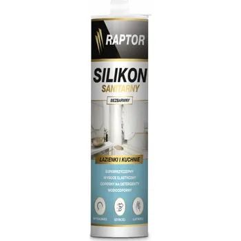 stavební silikon Sanitární silikon bezbarvý 280ml RAPTOR