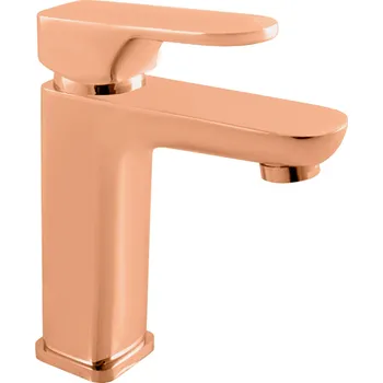 Vodovodní baterie YUKON - Umyvadlová baterie bez výpusti, Zlatá růžová - kartáčovaná YU128.5ZRK, RAV Slezák