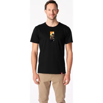 Pánské tričko CityZen - AGEN Pánské tričko černé s potiskem Motorkář 5XL