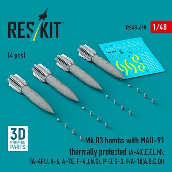 Plastikový model 1/48 Mk.83 bombs w/ MAU-91 thermally prot. (4 pcs)