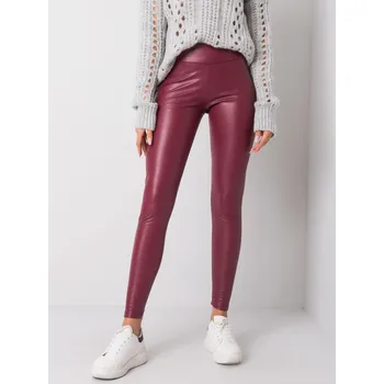 Dámské legíny Lesklé dámské vínové legíny RV-LG-6007.11-winered Velikost: S