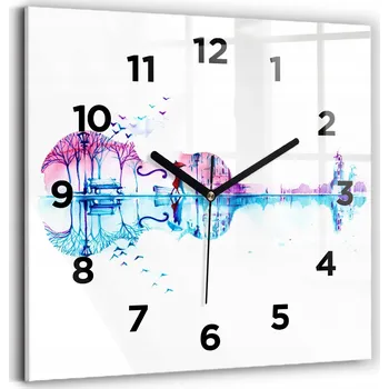 Hodiny Nástěnné hodiny Wallfluent modré 30 cm