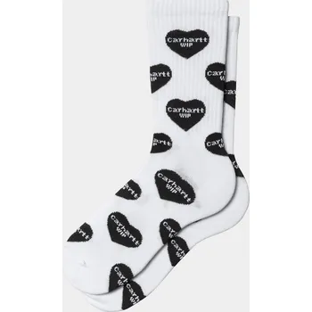 Pánské ponožky Carhartt WIP Heart Logo (heart logo jacquard/white), bílá