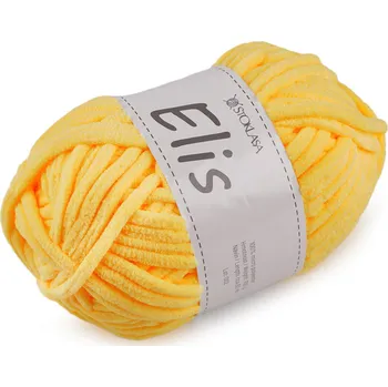 Příze Pletací žinylková příze Elis 100 g, barva 17 (20) žlutá světlá