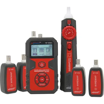 Krimpovací kleště W-Star Tester kabelů WSNF858C, RJ45, VFL, RJ11, BNC, POE, hledačka, diagnostika, Li-Ion WSNF858C