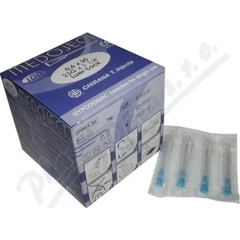 Zdravotnický materiál Inj.jehla 0.60x30 modrá Chirana 100ks jednoráz.