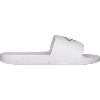 Dámské pantofle Dámské pantofle Calvin Klein SLIDE MONOGRAM WN 40 Bílá, Černá