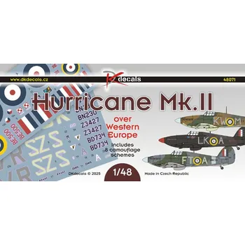 Plastikový model 1/48 Hurricane Mk.II over Western Europe (8x camo)
