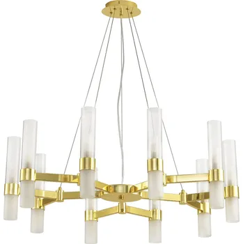 Lustřník glamour CANDELA-10 zlatý 85 cm nastavitelný do obýváku, ložnice, nad stůl