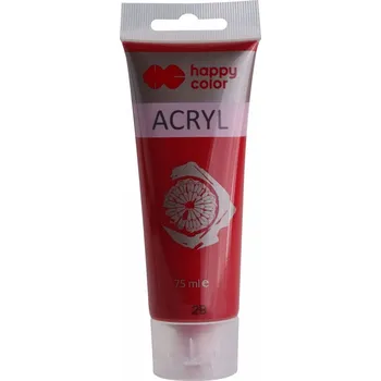 Vodová barva Happy Color Akrylová barva v tubě 75 ml, karmínová