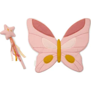 Dřevěná hračka LITTLE DUTCH Vílí křídla a textilní hůlka Fairy Garden