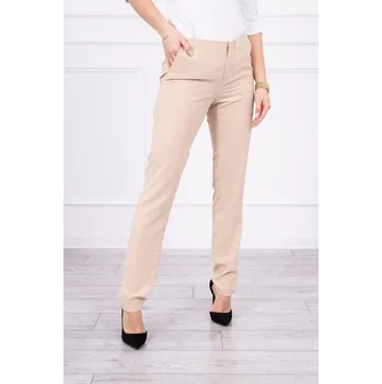 Dámské kalhoty Elegantní kalhoty, béžová - XS