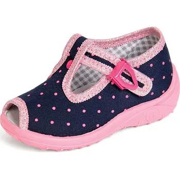 Dívčí bačkory NAZO PPHU Domácí obuv, papučky-přezůvky 016DR Velikost: 19