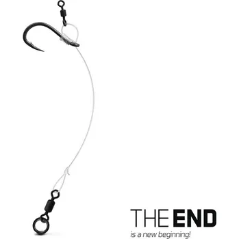 Rybářský háček Návazec Delphin THE END CHOD Rig 4ks 8cm / 0.45mm/#6