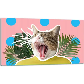 Kuchyňské prkénko SKLENĚNÁ DESKA NA KRÁJENÍ 52x30 KOČKA