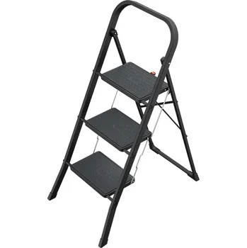 Žebřík HAILO K44 StandardLine - černé, 3-stupňové