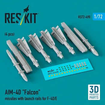 Plastikový model 1/72 AIM-4D 'Falcon' missiles w/ launch rails