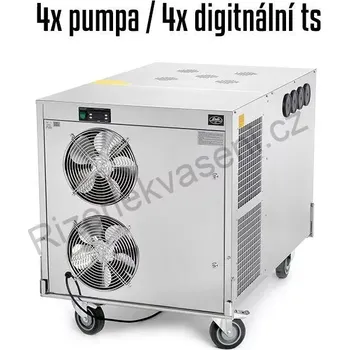 Chladicí zařízení na pivo Chlazení - řízené kvašení Lindr AS-450 Unlimited SET (kolečka, 4xpumpa, 4xdigitální TS, s v.)