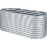 Blumfeldt Rondabox 200x100x80 cm Vyvýšený záhon Stříbrný (10031119)