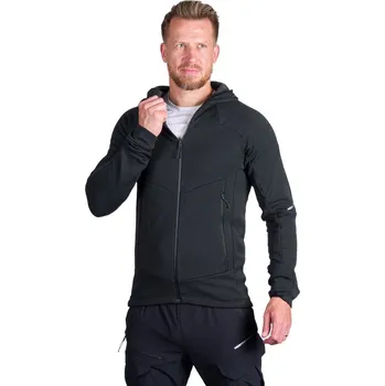 Pánská mikina Pánská turistická mikina se zipem NORTHFINDER-EGON-411greyblack Černá L