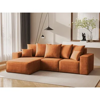 Sedací souprava Rozkládací sedací souprava do L Ella - Oranžová 12