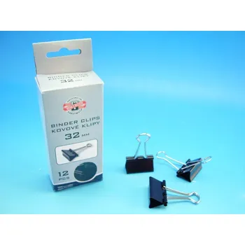 Kancelářská sponka klipy kovové 32 mm 12ks