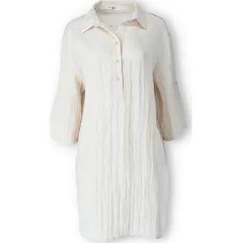 Dámské šaty Košilová šatovka USee A108 barva: béžová