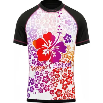 Dětské funkční triko krátký rukáv HAWAII černá Bamboo Ultra - Růžová / 150