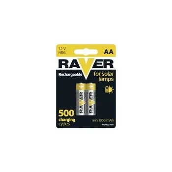 Článková baterie Baterie AA (R6) nabíjecí 1,2V/600mAh RAVER solar 2ks