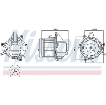 vnitřní ventilátor NISSENS 87596