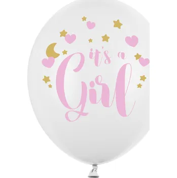 Balónek PartyDeco Balonek latex mimi It’s a Girl 30 cm, 1 ks