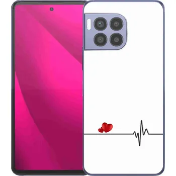 Pouzdro na mobilní telefon Gelový kryt mmCase na T-Mobile T Phone 2 Pro - srdce a tep bílé pozadí