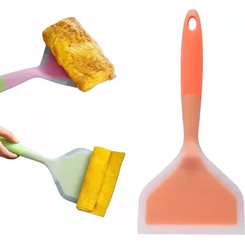 Kuchyňská stěrka Široká kuchyňská stěrka se silikonovým povlakem oranžová