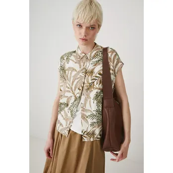 Dámská košile Košile Medicine dámská, béžová barva, regular, s klasickým límcem RS25.KKD800 01D, vel. S