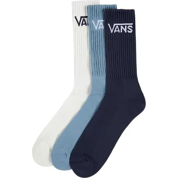 Cyklistické návleky Ponožky - VANS Classic Crew Socks (3 páry) - Blue 38,5 - 42