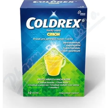 Lék na kašel, rýmu a nachlazení Coldrex Horký nápoj Citron 750/10/60mg scc.10 I