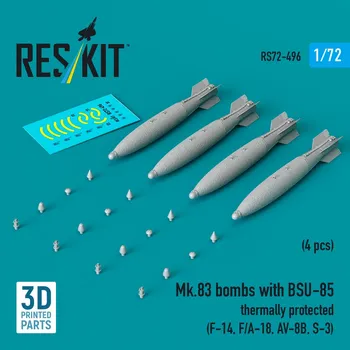 Plastikový model 1/72 Mk.83 bombs w/ BSU-85 thermally prot. (4 pcs)