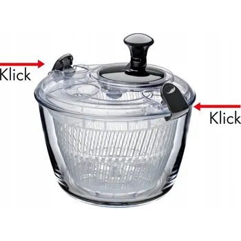 odstředivka na salát Odstředivka Kuchenprofi skleněná 4L sušička na salát a bylinky 24,5 cm