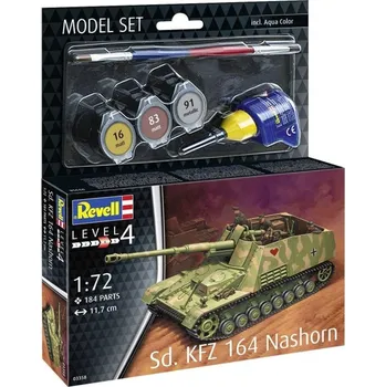 Plastikový model Revell - Sd.Kfz. 164 Nashorn, ModelSet military 63358, 1/72