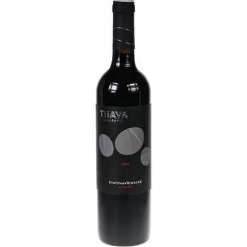 Víno Svatovavřinecké, pozdní sběr, suché víno, 2021 - THAYA
