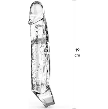 Návlek na penis ToyJoy Get Real Extension Sleeve Large clear prodlužovací návlek na penis