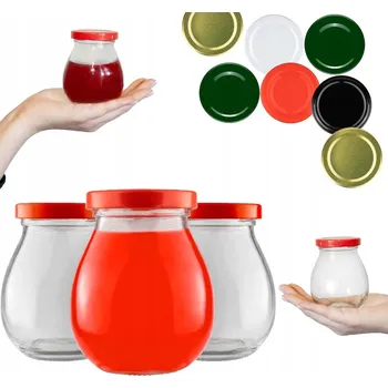 Sklenice 5kusů ZAVAŘOVACÍ SKLENICE MAJO 245ML SE ŠROUBOVACÍM UZÁVĚREM MED DŽEM
