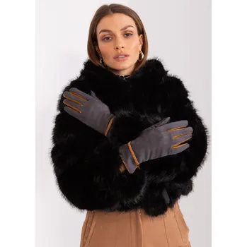 Rukavice Tmavě šedé elegantní rukavice AT-RK-238601.25P-dark grey Velikost: S/M