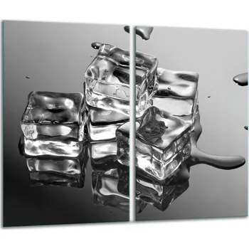 Obraz 2x SKLENĚNÁ OCHRANNÁ DESKA NA SPORÁK KOSTKY LEDU 7v1