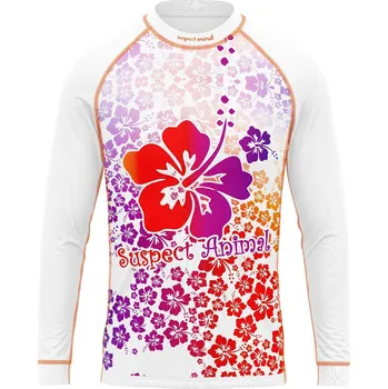 Dětské funkční triko dlouhý rukáv HAWAII bílá Bamboo Ultra - Oranžová / 130