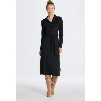 Dámské šaty ŠATY GANT SLIM POLO JERSEY DRESS EBONY BLACK