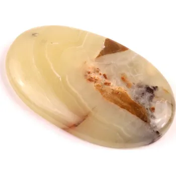 Sběratelství Kabošon Achát Yellow Botswana č.4109 (42x29x5mm)